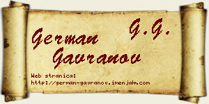German Gavranov vizit kartica